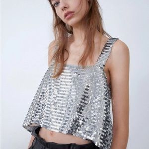 Zara Sequin Top